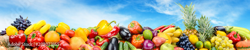 Panorama vegetables and fru...