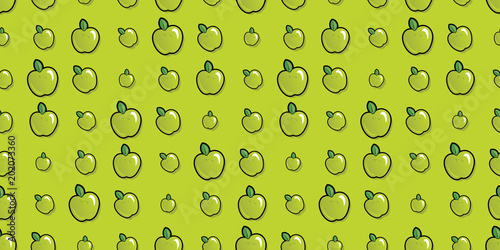 cartoon apples pattern repeat