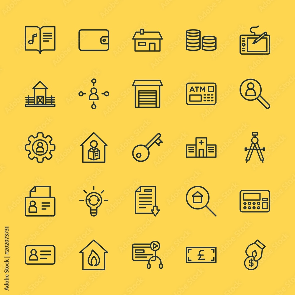 Modern Simple Set of business, money, buildings, education Vector outline Icons. Contains such Icons as web, search, laptop, vector and more on yellow background. Fully Editable. Pixel Perfect. Modern Simple Set of business, money, buildings, education Vector outline Icons. Contains such Icons as web, search, laptop, vector and more on yellow background. Fully Editable. Pixel Perfect.