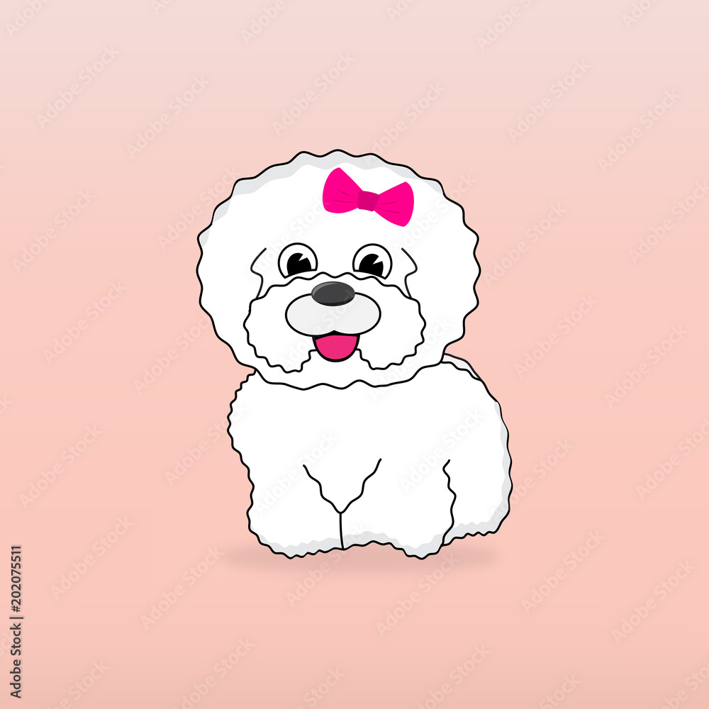 Pink dog cartoon top