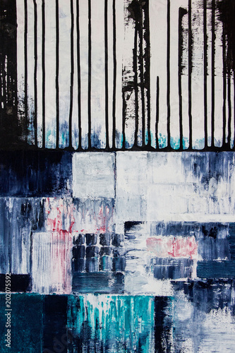 Fototapeta Naklejka Na Ścianę i Meble -  abstract contemporary acrylic painting on canvas 