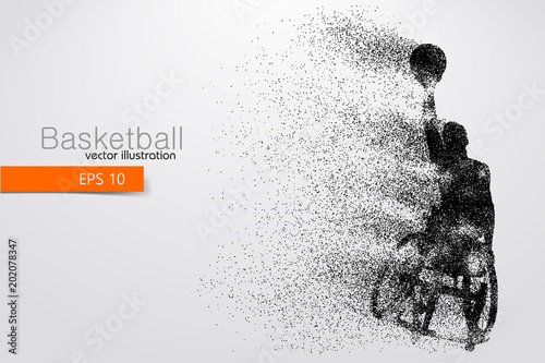 Basketball player disabled. Vector illustration