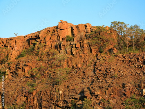 Mountain Rock Formation - Famous Snake Hill mountain top rock formation at Laurel Park in Secaucus, New Jersey. photo