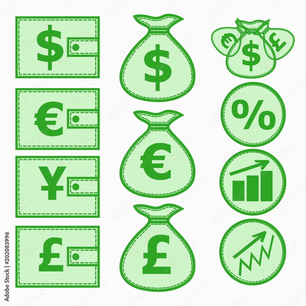 Financial Symbols. Illustration. Financial Symbols. Illustration.
