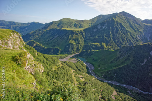 The beautiful valley of the river.