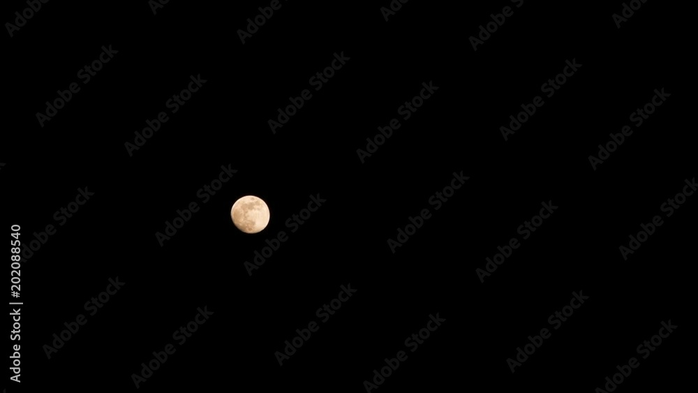 Full moon time-lapse. Night video, clear sky without here. Full moon time-lapse. Night video, clear sky without here.