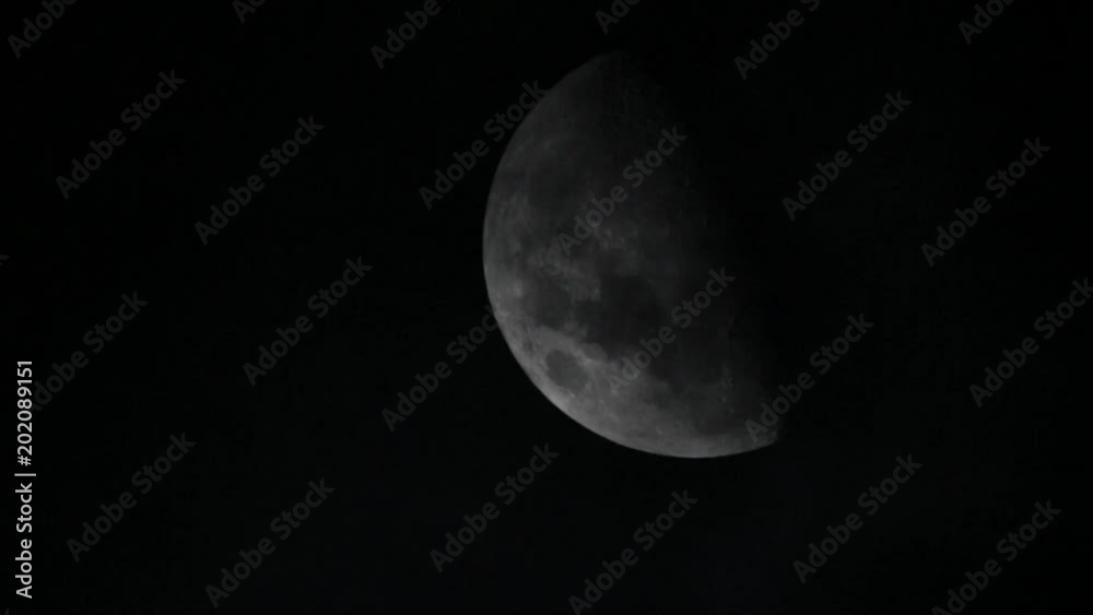 Moon over clouds