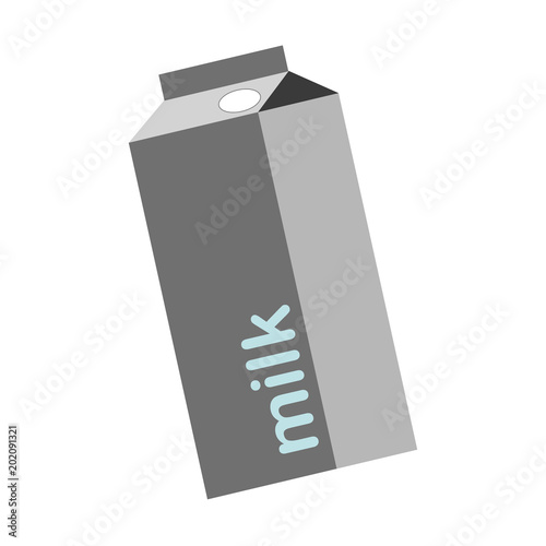 Milch Karton - Vektor Illustration - Freigestellt auf weißem Hintergrund