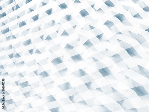 White geometric pattern  double exposure 3d