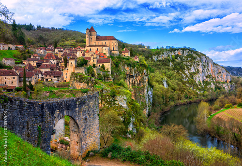 Saint-Cirq-Lapopie, one of the most beautiful villages of France photo