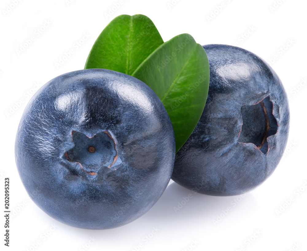 Obraz premium Blueberries isolated on white
