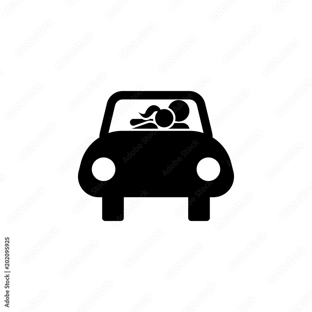 Obraz premium sex in the car icon. Element of prostitution illustration. Premium quality graphic design icon. Signs and symbols collection icon for websites, web design, mobile app