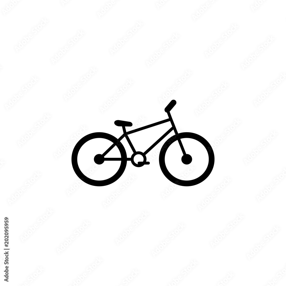 a bike icon. Element of road signs and bridges icon. Premium quality graphic design icon. Signs and symbols collection icon for websites, web design, mobile app