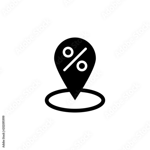 Tablou pe pânză pin with interest icon