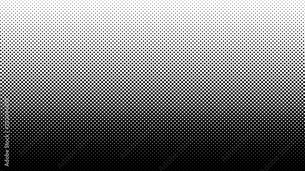 Gradient halftone dots background vector illustration. Black white dots halftone texture. Pop Art black white halftone pattern. Background of Art. AI10 - obrazy, fototapety, plakaty 