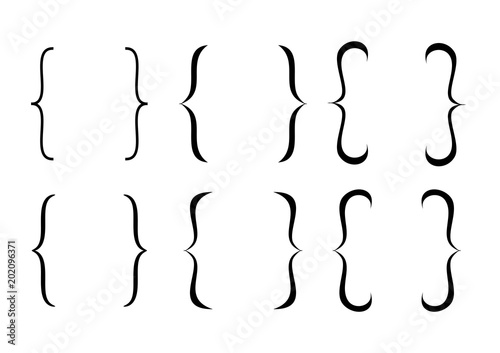 Bracket set collection vector