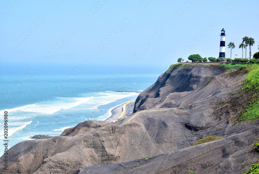 Coastline in Lima, Peru Coastline in Lima, Peru