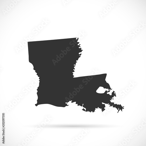 Louisiana Map Illustration photo