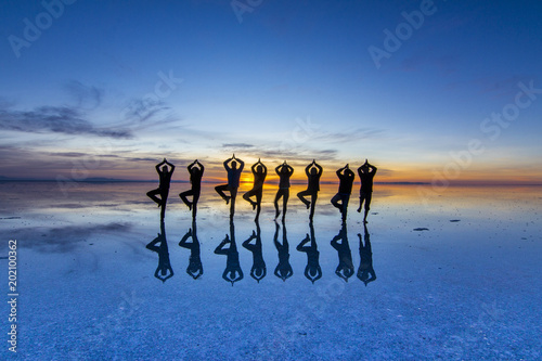 Uyuni reflections are one of the most amazing things that a photographer can see. Here we can see how the sunrise over an infinite horizon with the Uyuni salt flats making a wonderful mirror.