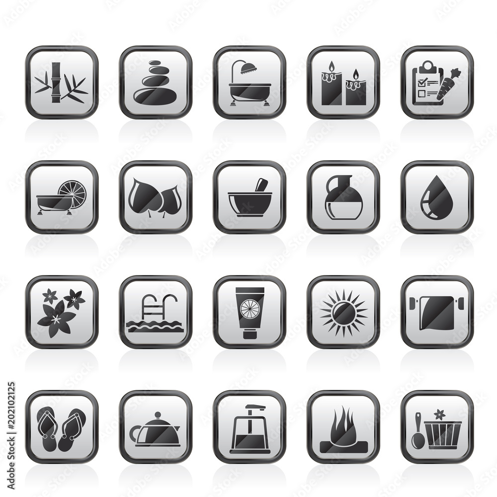 Spa, Beauty and body care icons - vector icon set Spa, Beauty and body care icons - vector icon set