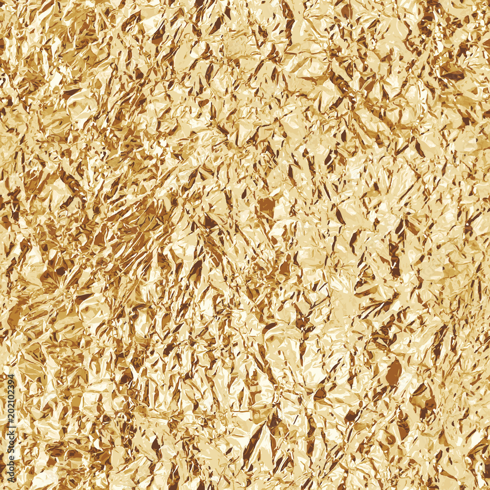 Crumpled gold foil. Seamless texture. Vector Crumpled gold foil. Seamless texture. Vector