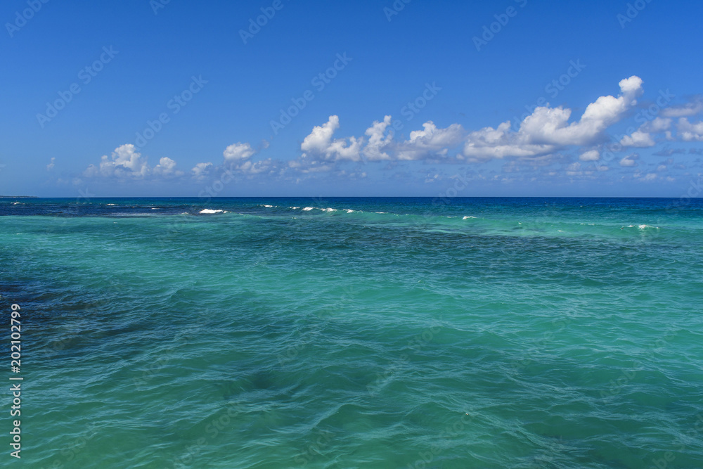 Beach scene in Ocho Rios Jamaica