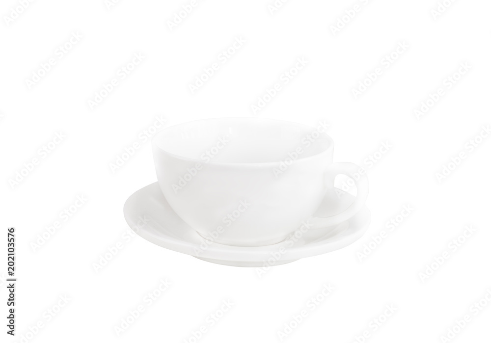 empty ceramic cup isolated on white background empty ceramic cup isolated on white background