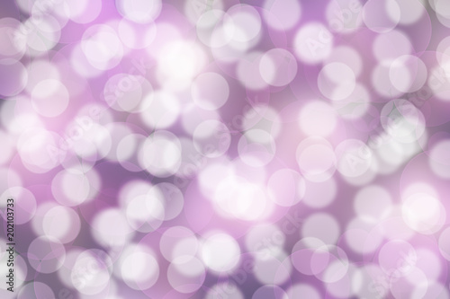 Blurred light lilac violet background with round bokeh effect