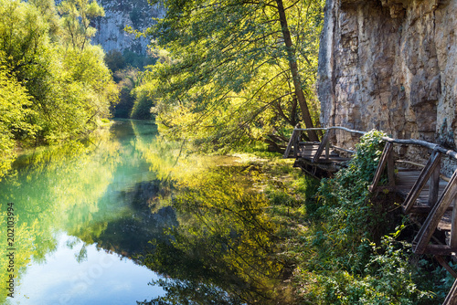 Magnificent nature at eco path along Zlatna Panega river near the town of Lukovit, Bulgaria © Emil