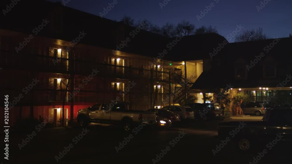Evening at an inn in Grants Pass area in Oregon