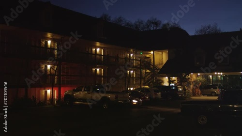 Evening at an inn in Grants Pass area in Oregon