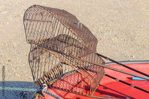 fishing cages close up