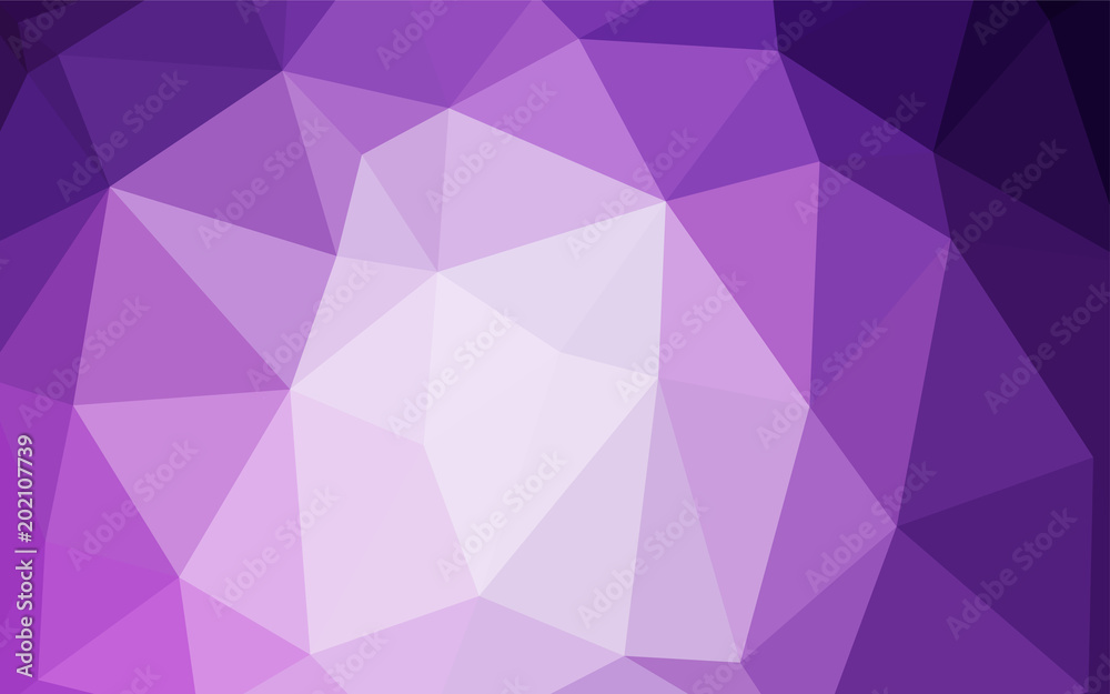 Obraz premium Light Purple vector shining triangular cover.