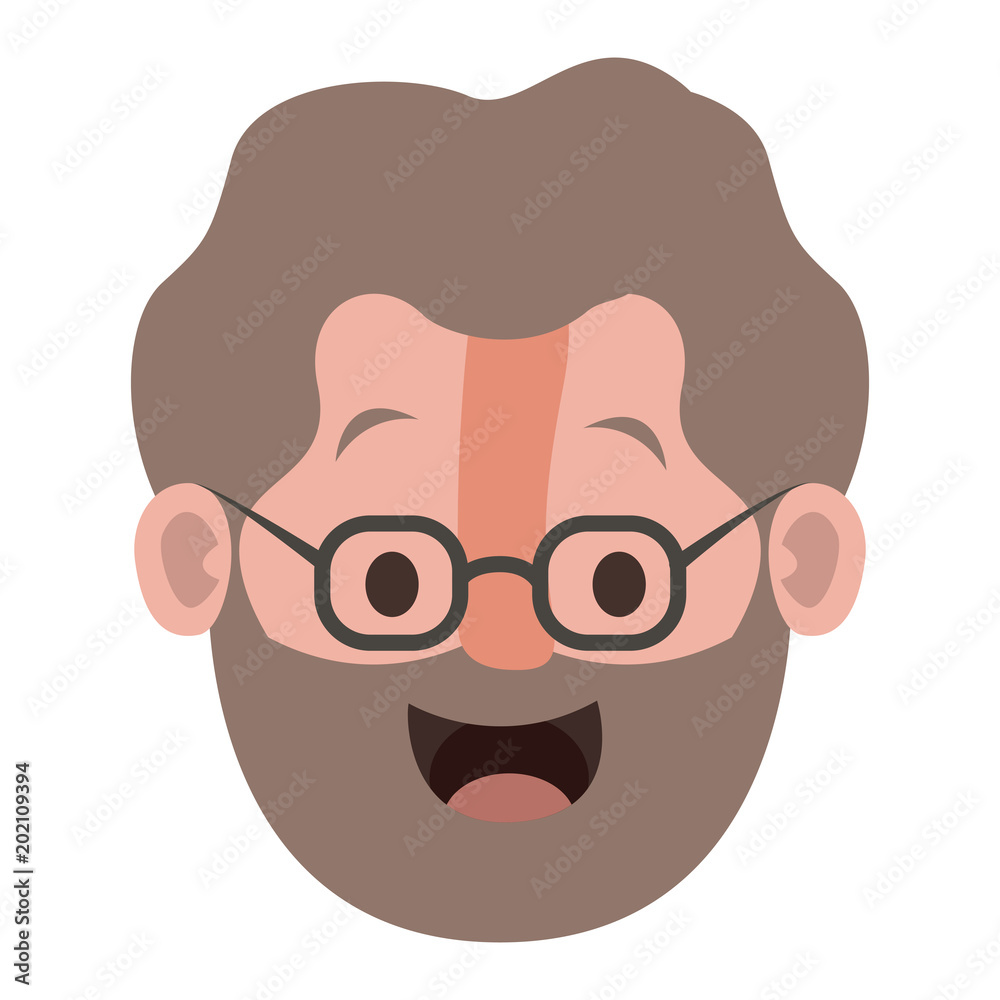old man with glasses and beard head vector illustration design old man with glasses and beard head vector illustration design