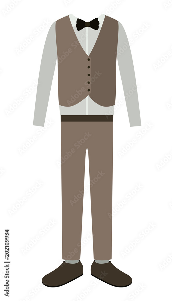 elegant clothes of old man with bowntie vector illustration design elegant clothes of old man with bowntie vector illustration design