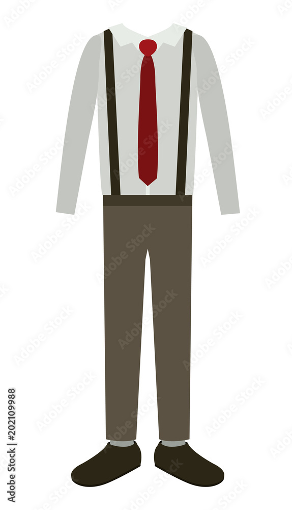 elegant clothes of old man with tie vector illustration design elegant clothes of old man with tie vector illustration design