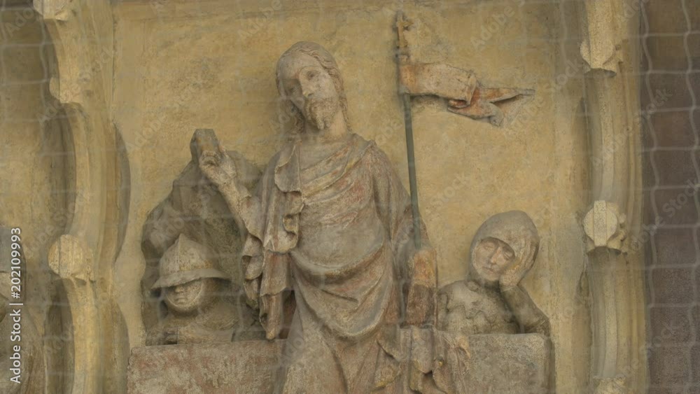 Religious sculptures on Stephansdom facade Religious sculptures on Stephansdom facade