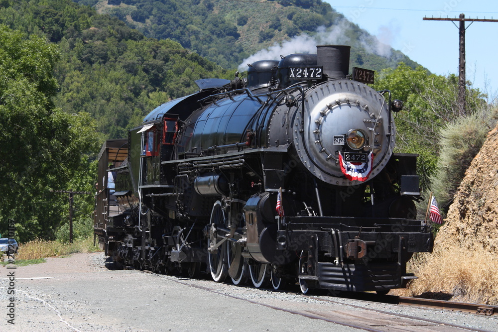 Northern California Steam engine - obrazy, fototapety, plakaty 