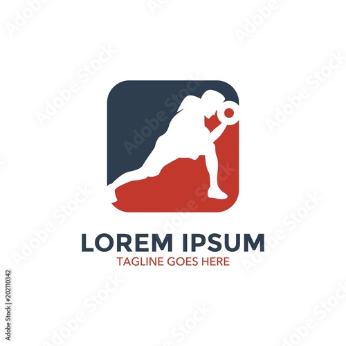 fitness logo. gymnastic. icon. vector illustration. minimalist