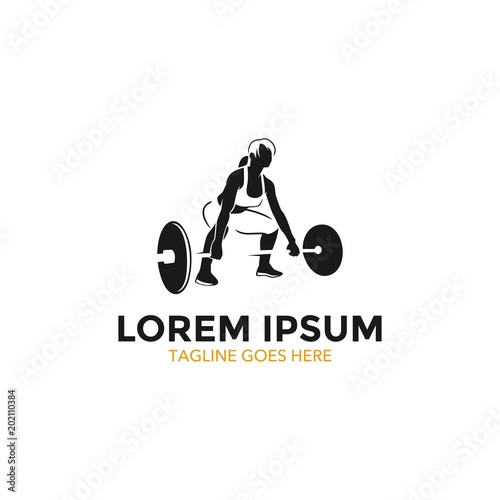 fitness logo. gymnastic. icon. vector illustration. minimalist