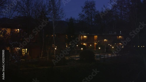 Evening at an inn in Grants Pass area in Oregon