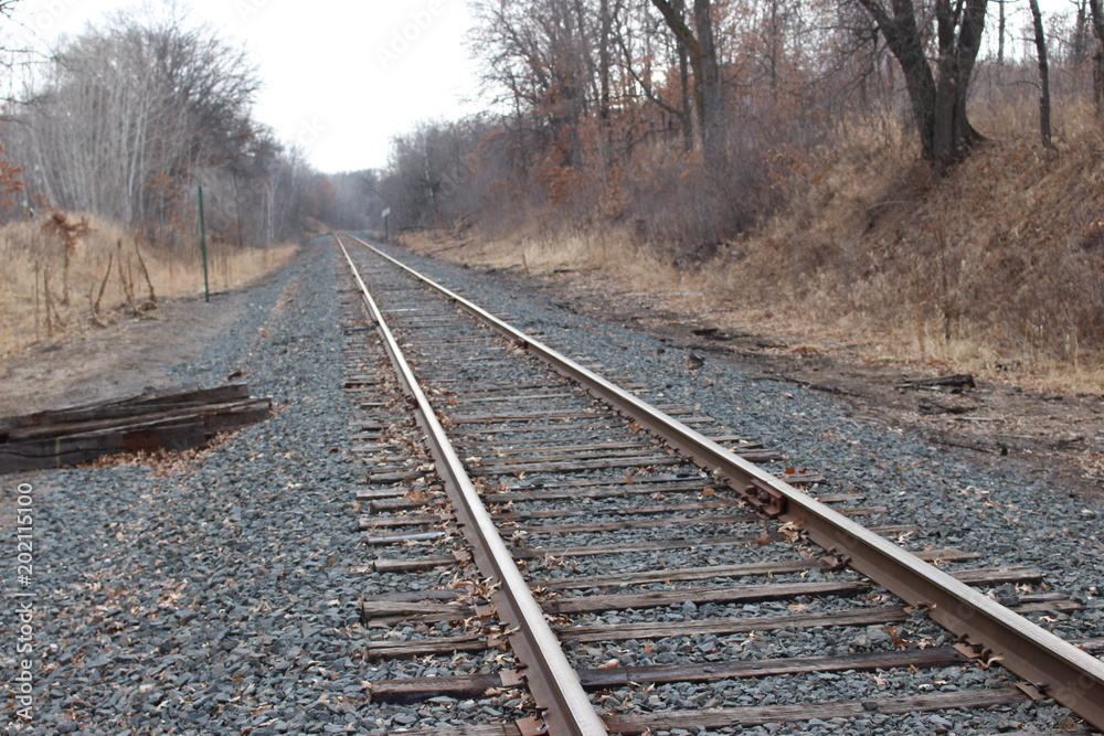 A look down the railroad tracks