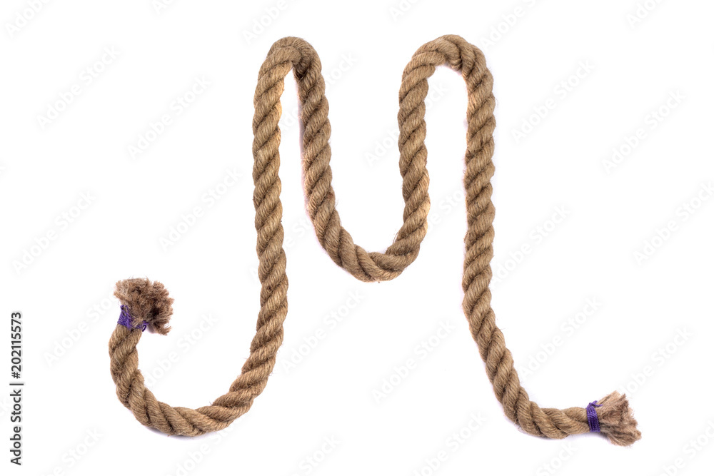 Fototapeta premium Alphabet from the rope letter m