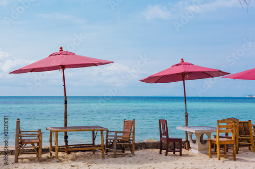 Restaurant on the tropical beach