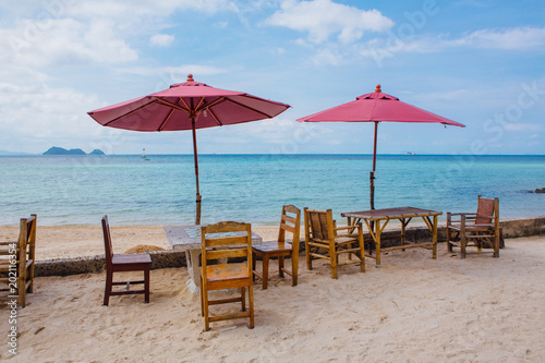Restaurant on the tropical beach
