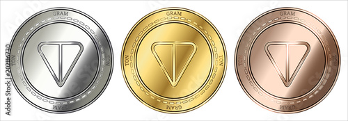  GRAM (TON) coin set.