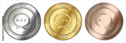  ChatCoin (CHAT) coin set. photo