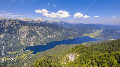 Aerial View lake Bohinj