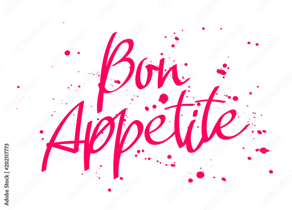 Bon appetit. Lettering and calligraphy.