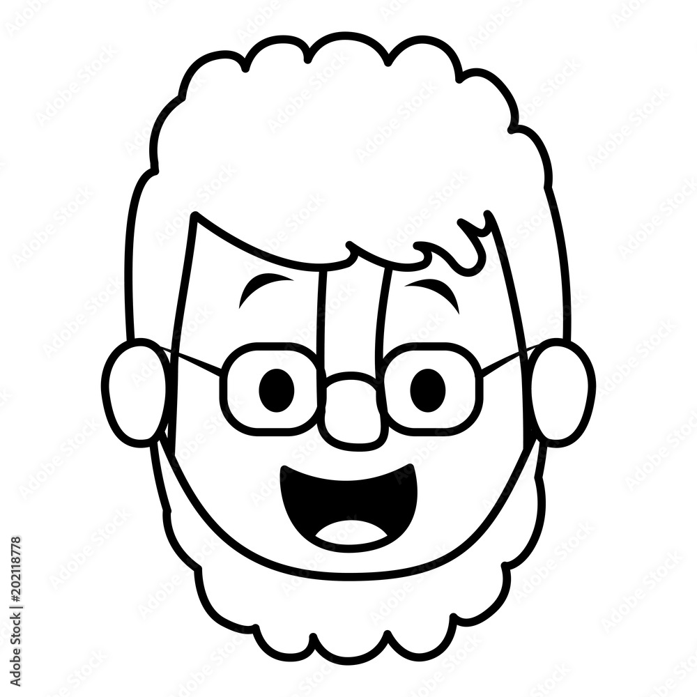 old man with glasses and beard head vector illustration design old man with glasses and beard head vector illustration design